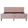 Estructura de cama de terciopelo rosa 160x200 cm 3