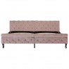 Estructura de cama de terciopelo rosa 200x200 cm 3