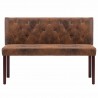 Banco 120 cm camurça artificial castanho 3