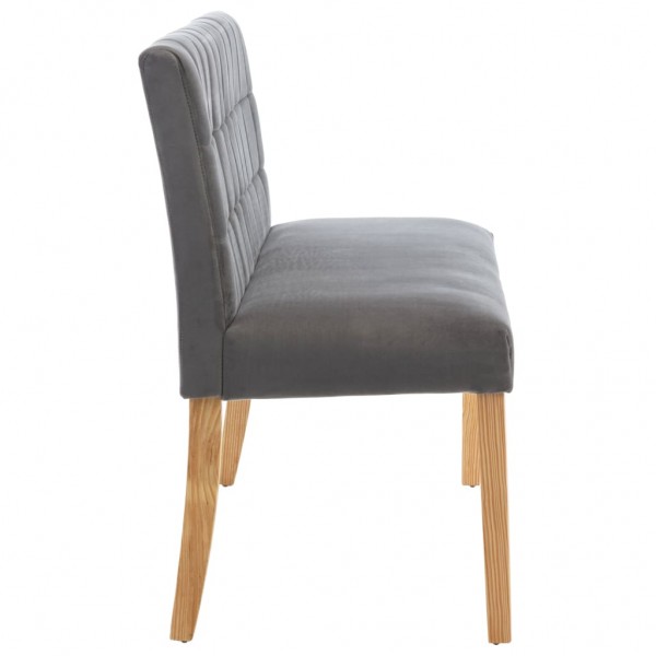Banco de terciopelo gris 140 cm M 4