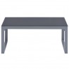 Mesa de centro de aluminio 90x50x40 cm 2