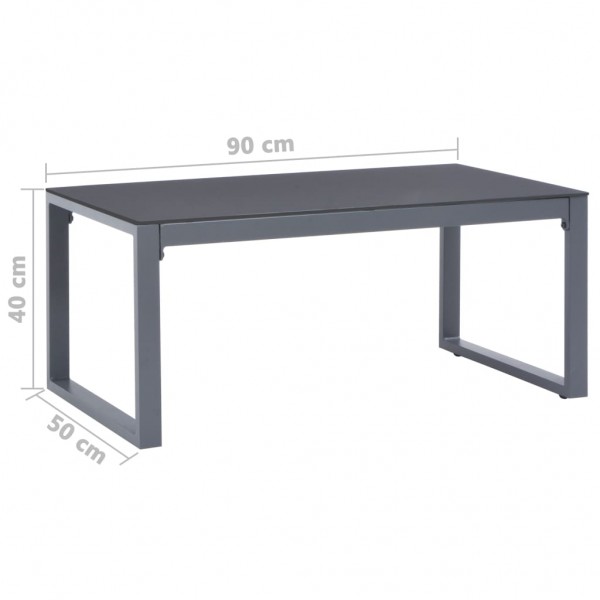 Mesa de centro de aluminio 90x50x40 cm M 3