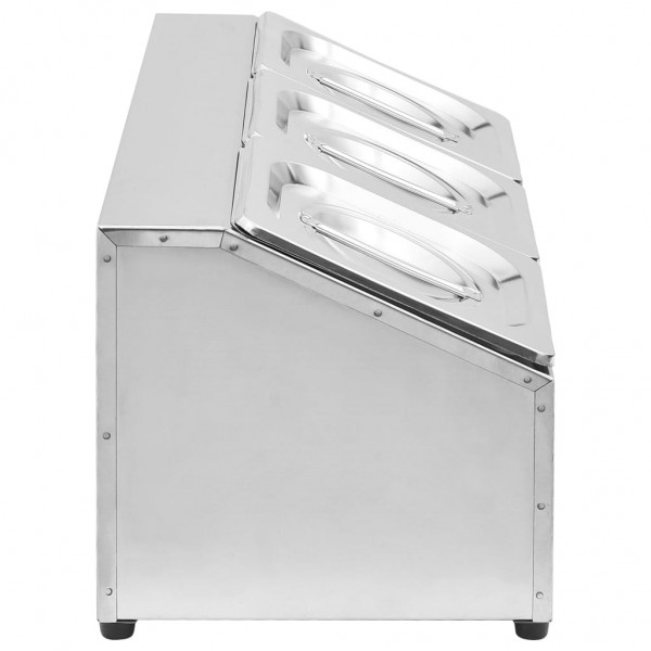 Soporte bandeja Gastronorm con 3 bandejas 1/6 acero inoxidable M 4