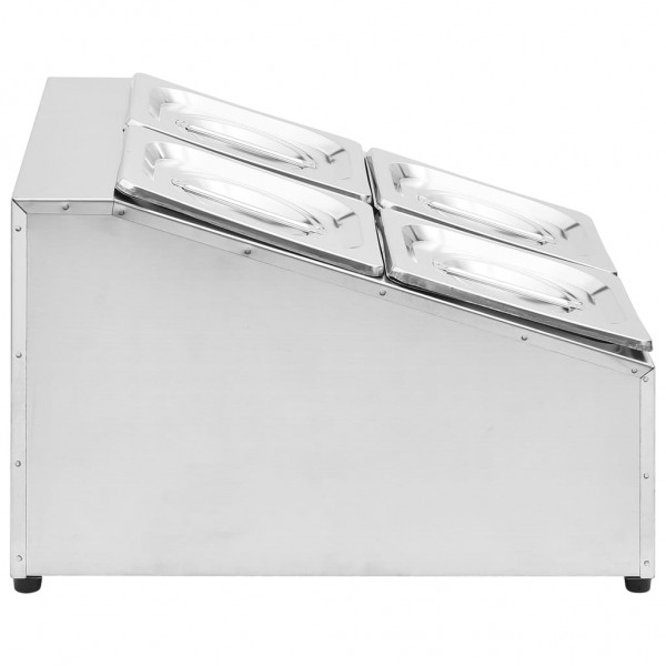 Soporte bandeja Gastronorm con 4 bandejas 1/6 acero inoxidable M 4