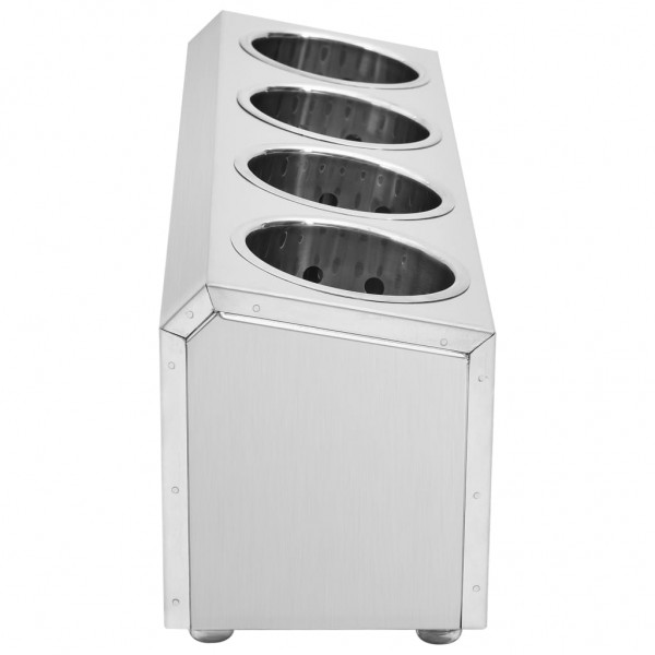 Soporte para cubiertos 4 rejillas acero inoxidable rectangular M 5