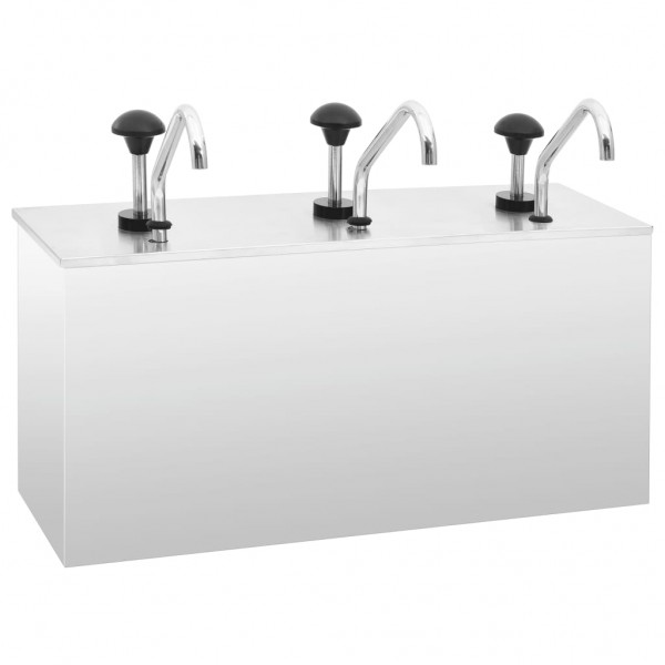 Dispensador de salsa de acero inoxidable 3 x 3.5 L D