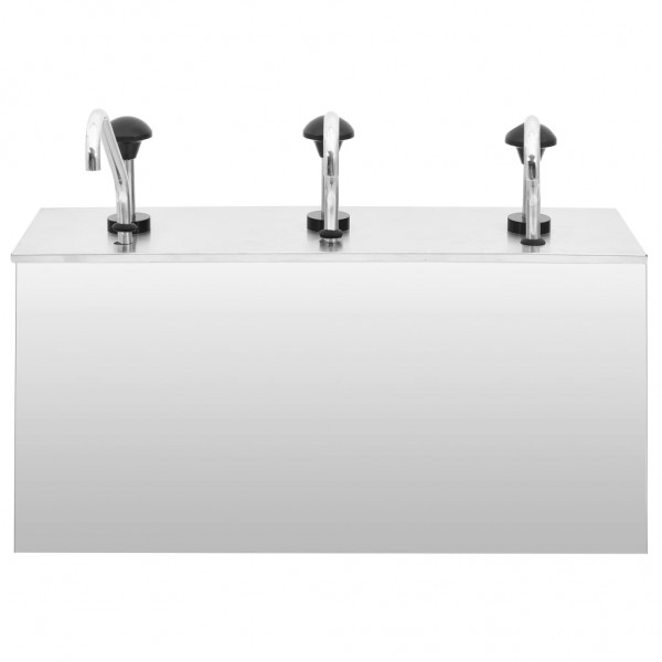 Dispensador de salsa de aço inoxidável 3 x 3,5 L M 2