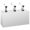 Dispensador de salsa de acero inoxidable 3 x 3.5 L 4