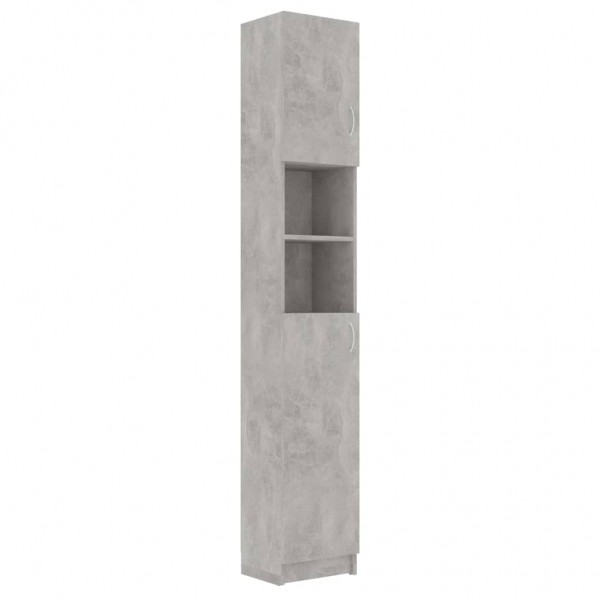 Armario de baño contrachapada gris hormigón 32x25.5x190 cm M 2