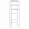 Estante de 3 prateleiras p/ casa de banho 53x28x169 cm prateado 4