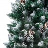 Árvore de Natal artificial com pinhas e neve branca 180 cm 4