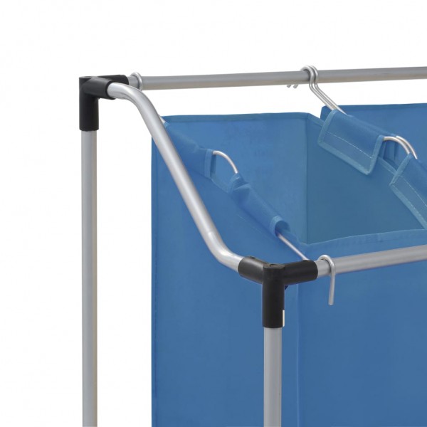 Separador de colada con 3 bolsas acero azul M 4