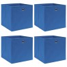 Cajas de almacenaje 4 uds tela 32x32x32 cm azul 1