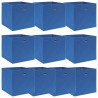 Cajas de almacenaje 10 uds tela azul 32x32x32 cm 1