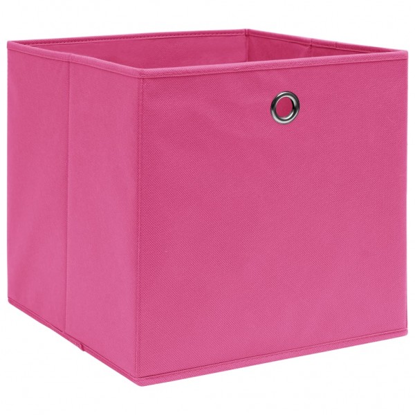 Cajas de almacenaje 4 uds tela rosa 32x32x32 cm M 3