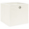 Cajas de almacenaje 10 uds tela blanco 32x32x32 cm 2