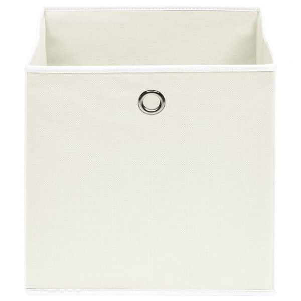 Cajas de almacenaje 10 uds tela blanco 32x32x32 cm M 3
