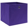 Cajas de almacenaje 4 uds tela morado 32x32x32 cm 3