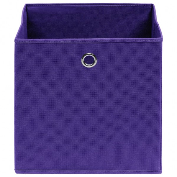Caixas de arrumação 4 pcs 32x32x32 cm tecido roxo M 4