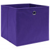 Cajas de almacenaje 10 uds tela morado 32x32x32 cm 2