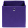 Cajas de almacenaje 10 uds tela morado 32x32x32 cm 3