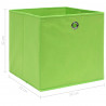 Cajas de almacenaje 4 uds tela verde 32x32x32 cm 5