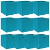 Caixas de arrumação 10 pcs 32x32x32 cm tecido azul-bebé 1