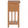 Mesa revistero con cajón madera maciza de roble 35x27x55 cm 4