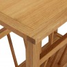 Mesa revistero madera maciza de roble 45x27x42 cm 5