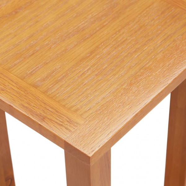 Mesa auxiliar de madera maciza de roble 27x24x55 cm M 4
