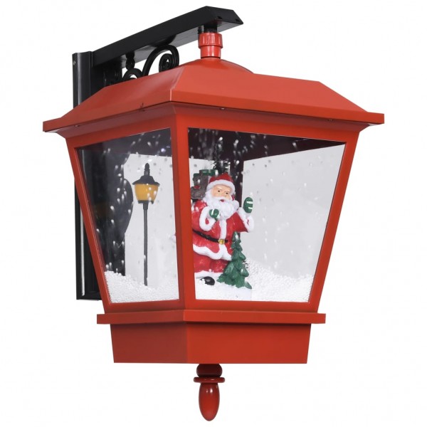 Candeeiro de parede luzes LED e Pai Natal 40x27x45 cm vermelho M 2