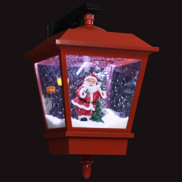 Candeeiro de parede luzes LED e Pai Natal 40x27x45 cm vermelho M 3