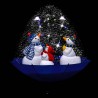 Árbol de Navidad con nieve con base de paraguas PVC azul 75 cm 3