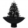 Árbol de Navidad con nieve con base de paraguas PVC negro 75 cm 2