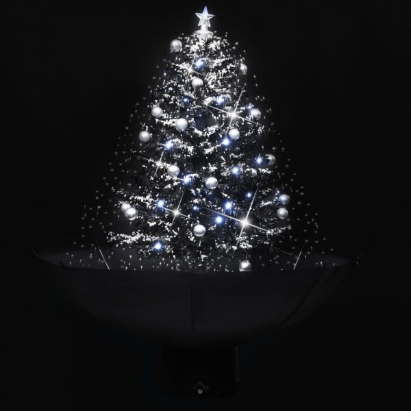 Árbol de Navidad con nieve con base de paraguas PVC negro 75 cm M 3