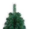 Medio árbol de Navidad artificial con soporte PVC verde 210 cm 5