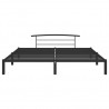 Estructura de cama de metal negro 200x200 cm 3