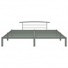 Estrutura de cama 200x200 cm metal cinzento 2