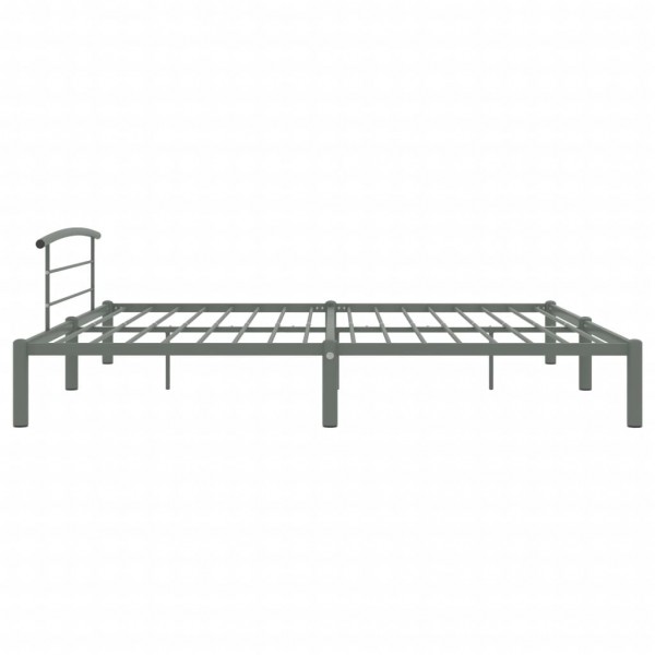 Estructura de cama de metal gris 200x200 cm M 4