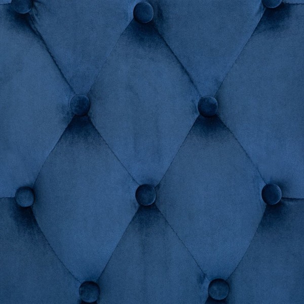 Silla de comedor de terciopelo azul M 3