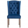Cadeira de jantar veludo azul 4