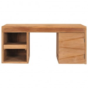 Mesa de centro de madera maciza de teca 90x50x40 cm H