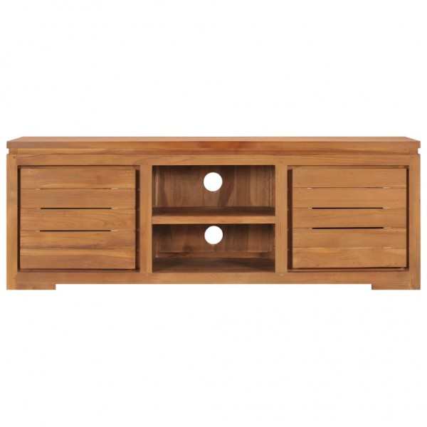 Mueble para TV madera maciza de teca 110x30x40 cm M 2