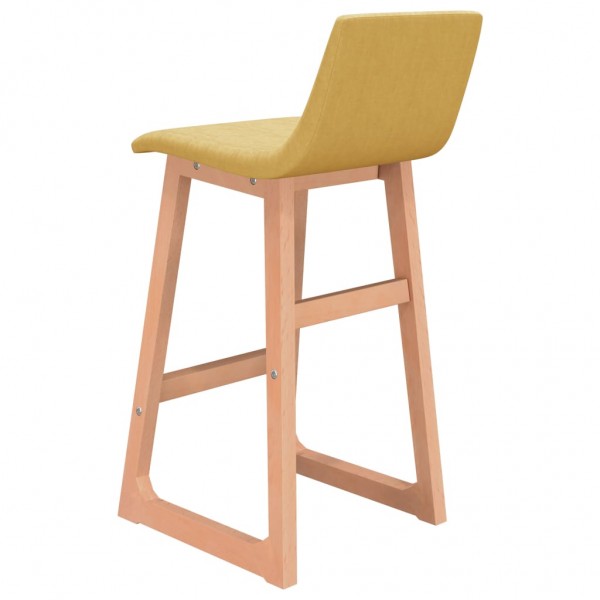 Taburetes de cocina 2 unidades tela amarillo mostaza M 5