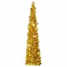 Árbol de Navidad artificial emergente PET dorado 150 cm 1