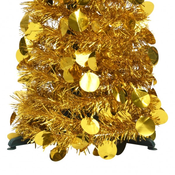 Árbol de Navidad artificial emergente PET dorado 150 cm M 3
