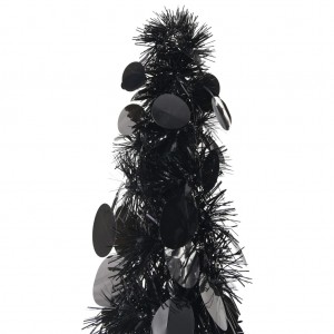 Árbol de Navidad artificial emergente PET negro 120 cm H