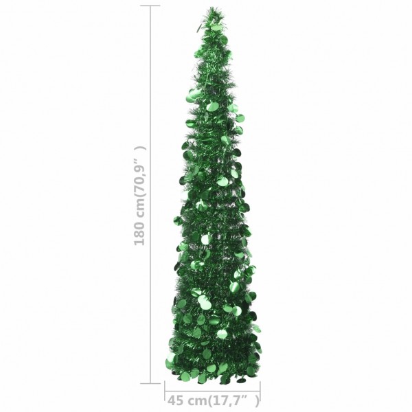 Árbol de Navidad artificial emergente PET verde 180 cm M 5
