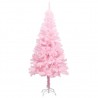 Árbol de Navidad artificial con soporte PVC rosa 150 cm 1