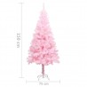Árvore de Natal artificial com suporte 150 cm PVC rosa 5